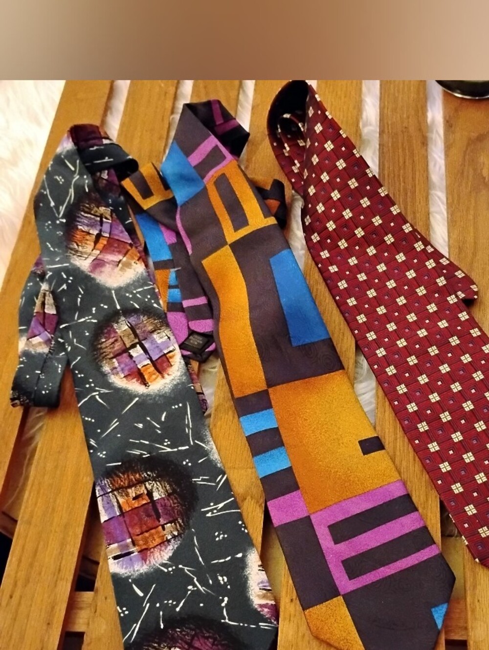 Henry Grethel Silk Neck Ties. Three Ties Bundle.